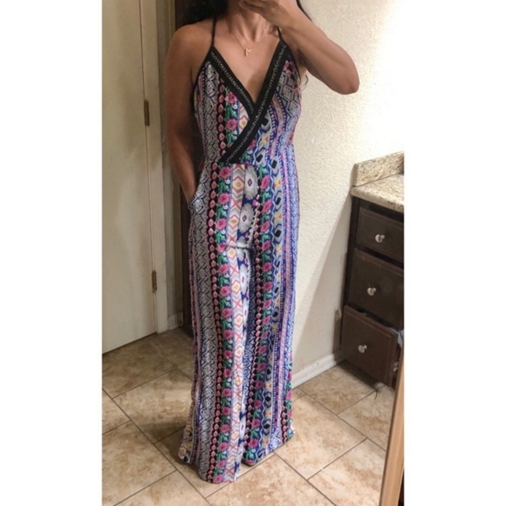 Valentine Revolve Wide Leg‎ Pockets Jumpsuit Small